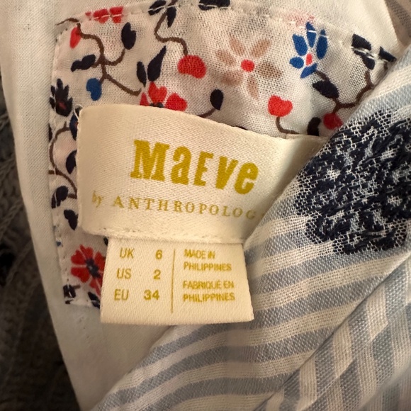 Anthropologie Maeve Seersucker Midi dress 2 - Picture 6 of 8